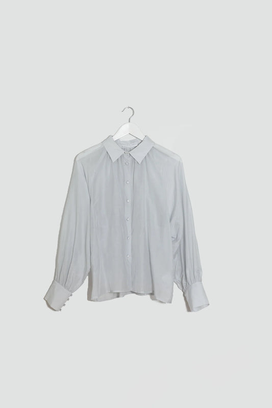 Silk cotton blouse with collar, Cathrine Hammel