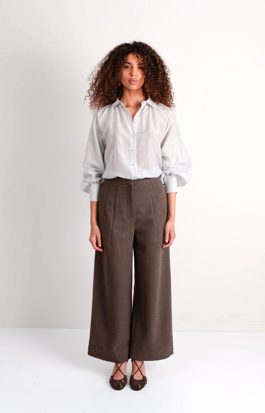 Silk cotton blouse with collar, Cathrine Hammel