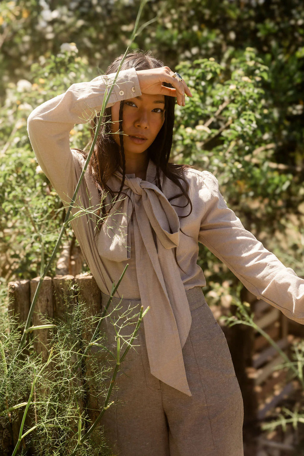 Linen blouse with bow, Cathrine Hammel